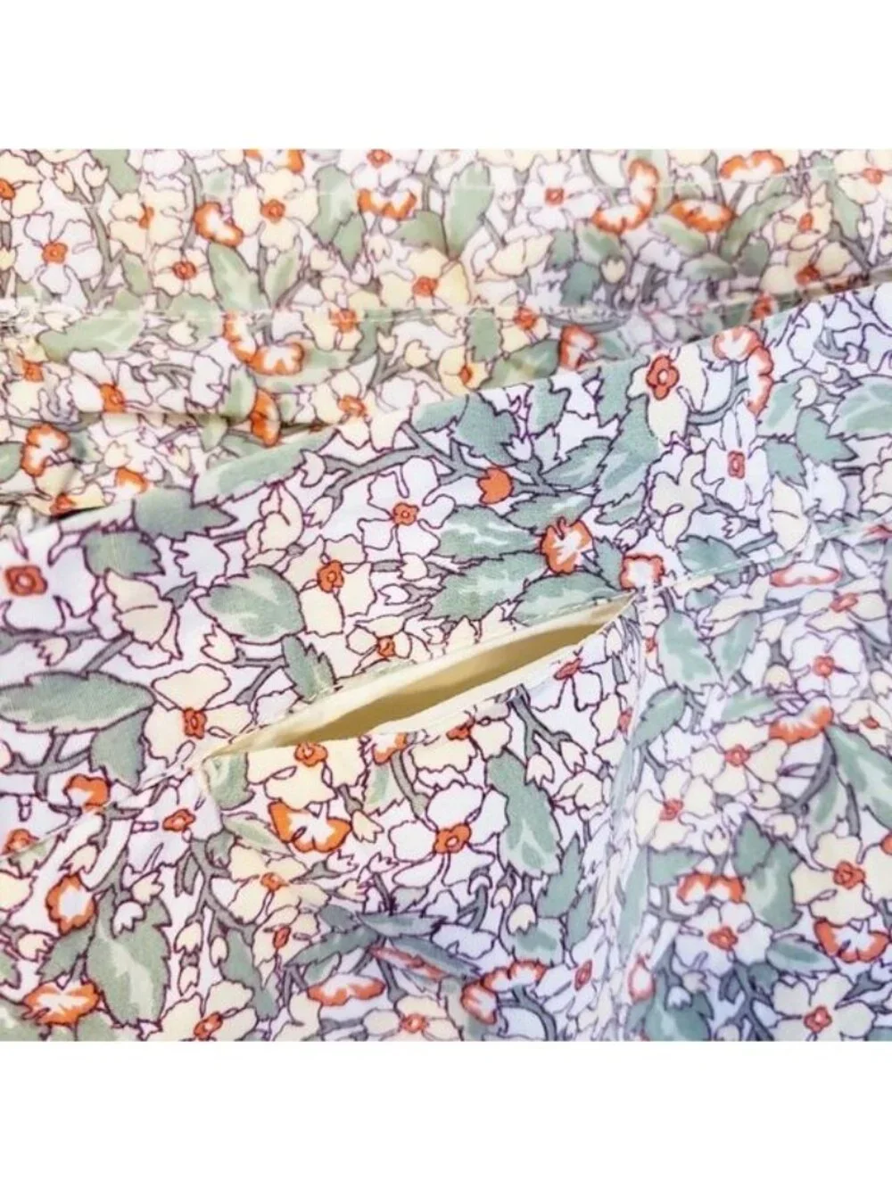 American Eagle Retro Stretch Floral Vintage Mini Skirt Pockets Women's Size 6
